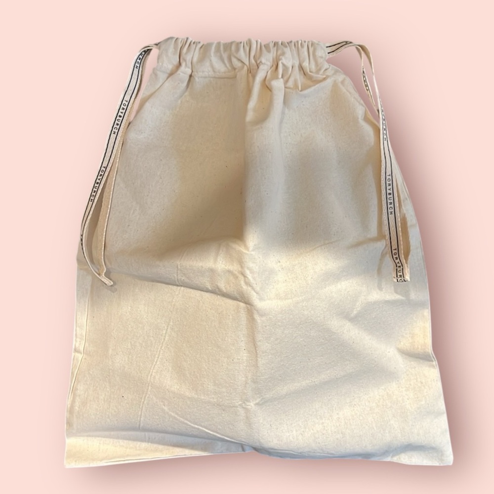 Tory Burch Cream Canvas 14x12 Dust Bag